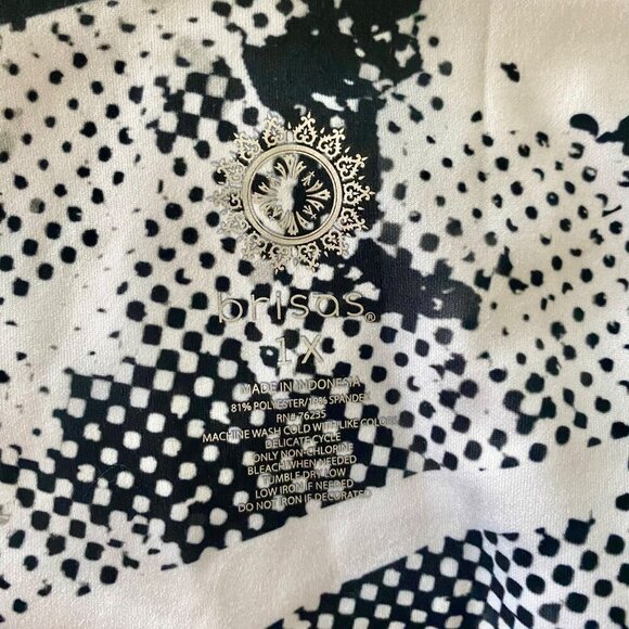 Brisas Abstract Print Activewear Capris Pants Women's 1X NEW - Picture 5 of 5